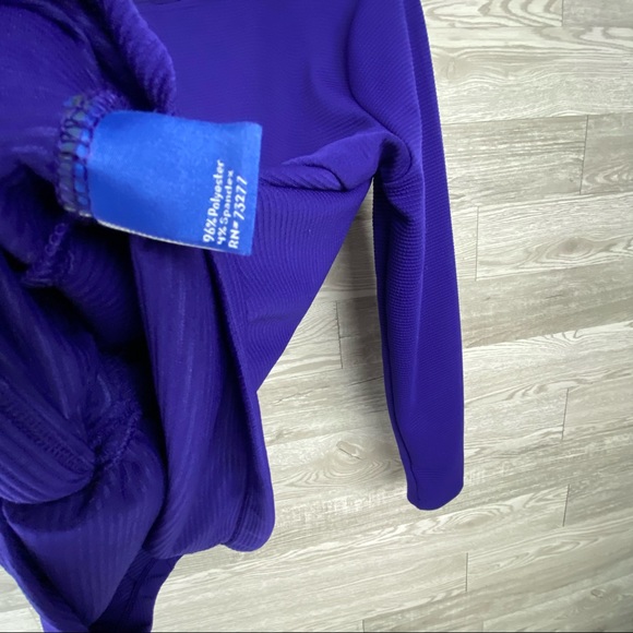 Apt 9 Purple BoatNeck  Ribbed Twist Front Shirt - Picture 5 of 7